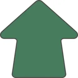 kaiserkraft PVC-Bodenmarkierungen, Pfeil-Form, VE 100 Stk, grün
