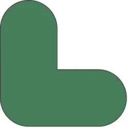 kaiserkraft PVC-Bodenmarkierungen, L-Form, VE 10 Stk, grün
