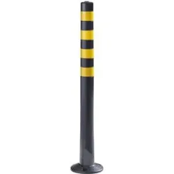 kaiserkraft Leitzylinder, anfahrbar, VE 2 Stk, Ø 80 mm, Höhe 1000 mm, schwarz/gelb