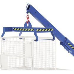 Euro-Gitterbox-Krantraverse, LxBxH 1240 x 610 x 475 mm, Tragfähigkeit 1000 kg eurokraft pro