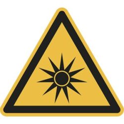 kaiserkraft Warnkennzeichen, Warnung vor optischer Strahlung, VE 10 Stk, Folie, Schenkellänge 200 mm