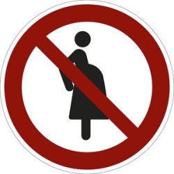 kaiserkraft Verbotszeichen, Für schwangere Frauen verboten, VE 10 Stk, Kunststoff, Ø 200 mm