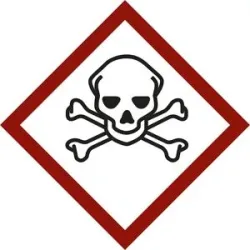 kaiserkraft Gefahrstoffkennzeichen, Totenkopf, VE 10 Stk, Folie, 105 x 105 mm