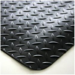 Anti-Ermüdungsmatte DECKPLATE, Fixmaße, schwarz, 3000 x 900 mm COBA