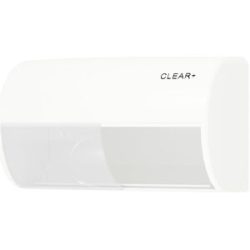Toilettenpapierspender Clear+, für Haushaltsrollen, Kunststoff, weiß CWS