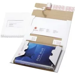 DVD-/Blu-ray-Versandbox, mit Fenster, Klebeverschluss, LxB 140 x 193 mm, ab 150 Stk ratioform