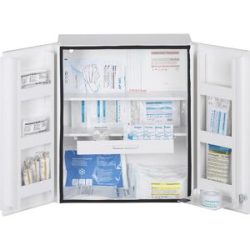 Verbandschrank nach DIN 13169, doppeltürig, weiß, HxBxT 462 x 404 x 170 mm, mit Füllung SÖHNGEN