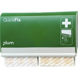 Pflasterspender QuickFix, mit 45 wasserfesten und 45 elastischen Pflastern, grün plum