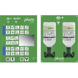 Augenspülstation, mit Spülflasche, 2 x 500 ml 0,9 % NaCl plum
