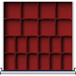 Kunststoff-Kleinteilekasten, 24teilig, für Schrankbreite 760 mm, für Schubladenhöhe 60 mm ANKE
