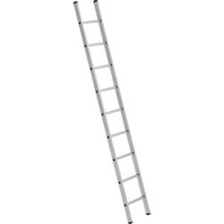 Anlegeleiter mit Sprossen, Breite 350 mm, Holm 58 x 25 mm, 9 Sprossen MUNK