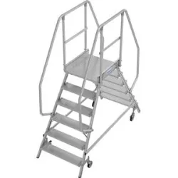 KRAUSE® STABILO Podesttreppe, 2-seitig, verfahrbar, Standhöhe 1,45 m