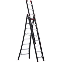 Mehrzweckleiter NEVADA, 3-teilig, schwarz, 3 x 8 Sprossen Altrex