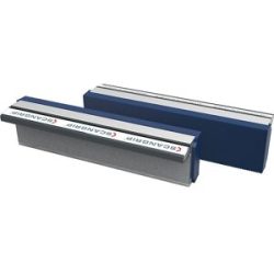 Magnet-Schraubstockbacken, geriffelte Schutzbacken aus Polyurethan, 1 Paar, Backenbreite 150 mm SCANGRIP