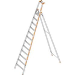 Stufen-Stehleiter, einseitig begehbar, 12 Stufen inkl. Plattform Layher