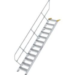 Industrietreppe, Stahl-Lochblechstufen, Stufenbreite 600 mm, 12 Stufen MUNK
