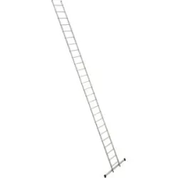 Sprossen-Anlegeleiter, Breite 410 mm, 26 Sprossen mit Traverse euroline