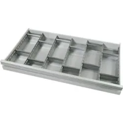 kaiserkraft Schubladeneinteilungs-Set, für Schubladen-BxH 1000 x 100 mm, 18-teilig