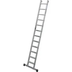 Schwerlast-Anlegeleiter, 80 mm Alu-Stufen, bis 225 kg, 12 Stufen KRAUSE