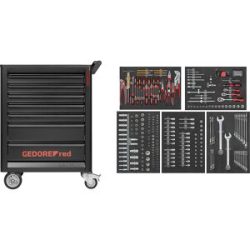 Werkstattwagen GEDMaster, 7 Schubladen, 273-teiliges Sortiment, HxBxT 999 x 790 x 470 mm GEDORE