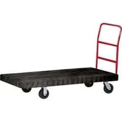 Schwerlast-Plattformwagen, Stahl, pulverbeschichtet, LxBxH 1219 x 610 x 1041 mm, Tragfähigkeit 907 kg Rubbermaid