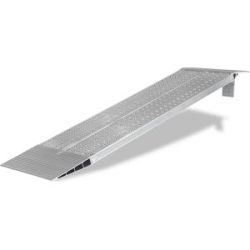 kaiserkraft Aluminium-Verladeschiene, Lauffläche gelocht, Tragfähigkeit 1230 kg, Schienenbreite 600 mm
