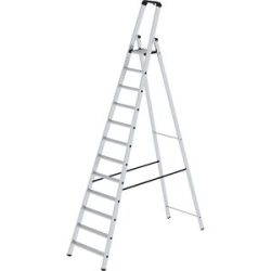 Stufen-Stehleiter, einseitig, Standard-Ausführung, 12 Stufen eurokraft pro