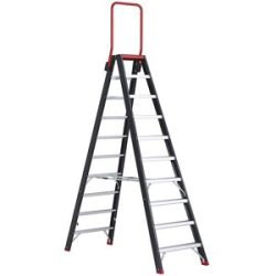 Sicherheits-Stehleiter, beidseitig begehbar, 2 x 10 Stufen Altrex