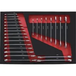 kaiserkraft Werkzeug-Shadowboards, Ring-/ Gabelschlüssel-Satz, für BxT 570 x 410 mm, 25-teilig