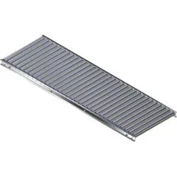 Leicht-Rollenbahn, Aluminiumrahmen mit Aluminiumrollen, Bahnbreite 600 mm, Achsabstand 62,5 mm, Länge 2,0 m Gura