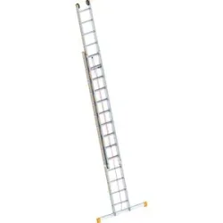 Alu-Seilzugleiter, 2-teilig, ausziehbar, inkl. Traverse, 2 x 14 Sprossen Layher