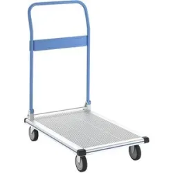 kaiserkraft Aluminium-Plattformwagen KOMFORT, Tragfähigkeit 150 kg, Ladefläche 740 x 480 mm, ab 2 Stk