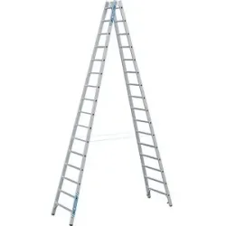ZARGES Aluminium-Sprossenleiter, 2-seitig begehbar, Standhöhe 3,65 m