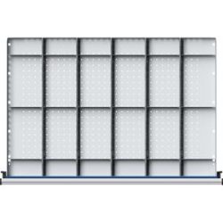 Einteilungssatz für Schubladen-BxT 900 x 600 mm, ?-Teilung, für Fronthöhe 180 - 360 mm ANKE