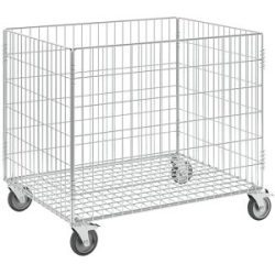 Gitterwagen, verzinkt, HxBxT 740 x 835 x 625 mm, ohne Stoßschutz Kongamek