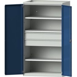 Schwerlastschrank mit 3 Fachböden, 2 Schubladen, HxBxT 1950 x 1084 x 690 mm ANKE