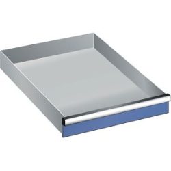 Schublade, für Schrank-BxT 564 x 572 mm, Traglast 75 kg, Fronthöhe 75 mm, enzianblau LISTA