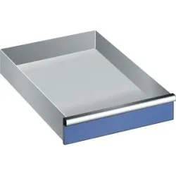 Schublade, für Schrank-BxT 564 x 572 mm, Traglast 75 kg, Fronthöhe 100 mm, enzianblau LISTA