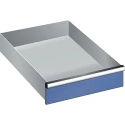 Schublade, für Schrank-BxT 564 x 572 mm, Traglast 75 kg, Fronthöhe 125 mm, enzianblau LISTA