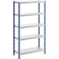 Universal-Steckregal, stabil, Stahlblechböden, HxBxT 1820 x 1050 x 400 mm, Grundregal eurokraft basic