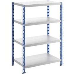 Universal-Steckregal, stabil, Stahlblechböden, HxBxT 1508 x 1050 x 600 mm, Grundregal eurokraft basic