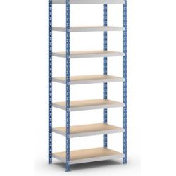 Universal-Steckregal, stabil, Spanplattenböden, HxBxT 2522 x 1050 x 600 mm, Grundregal eurokraft basic