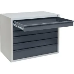 kaiserkraft Schubladenschrank, 6 Schubladen, Breite 1050 mm, Front anthrazit