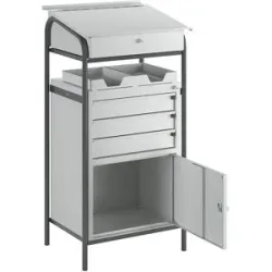 Werkstattpult, 1 Schrank, 3 Schubladen, HxBxT 1140 x 590 x 520 mm eurokraft pro
