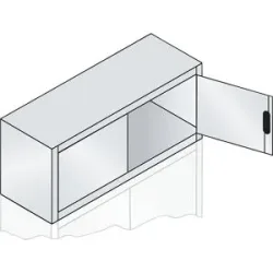 ACURADO Aufsatzschrank mit Flügeltüren, HxBxT 500 x 1200 x 400 mm, lichtgrau C+P