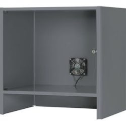 Monitorgehäuse mit integriertem Aktivlüfter, HxBxT 710 x 720 x 550 mm, anthrazit-metallic RAU