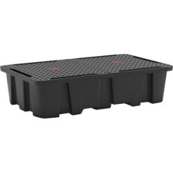 kaiserkraft PE-Auffangwanne für Tankcontainer IBC/KTC, Kapazität 2 Container, Länge 2450 mm