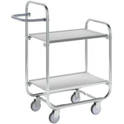 Kommissionierwagen KM8000, 2 Böden, 4 Rollen, LxBxH 945 x 470 x 1120 mm Kongamek
