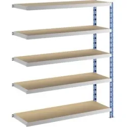 Großfach-Steckregal, blau/grau, HxBxT 1820 x 1525 x 500 mm, Spanplattenböden, Anbauregal eurokraft basic