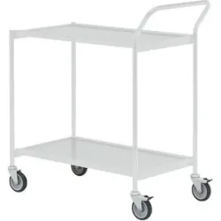 Tischwagen, 2 Etagen, LxB 800 x 420 mm, grau/grau HelgeNyberg